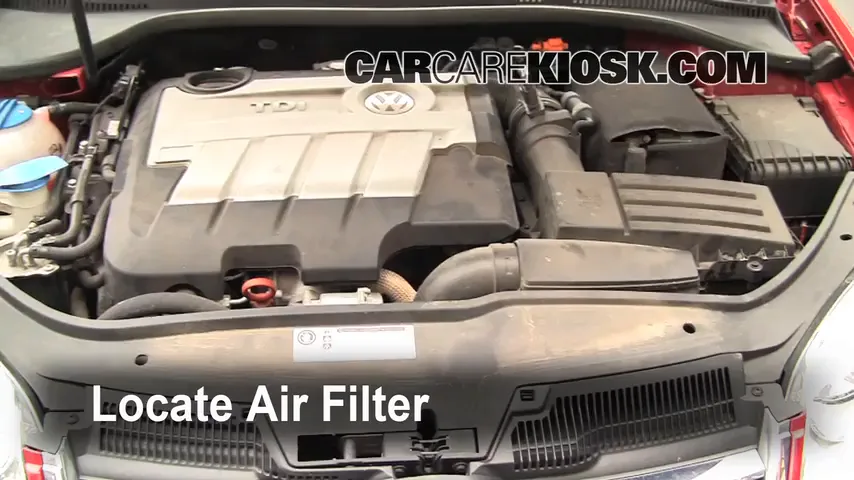 2010 Volkswagen Jetta TDI 2.0L 4 Cyl. Turbo Diesel Sedan Filtro de aire (motor)